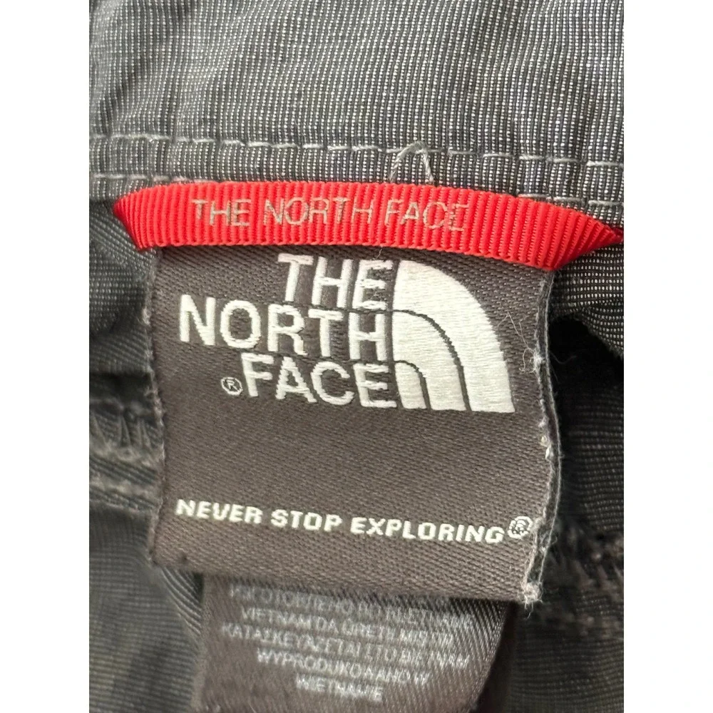 The North Face Mens 34 Regular Convertible Cargo Pants Gray Ripstop Hiking Pant